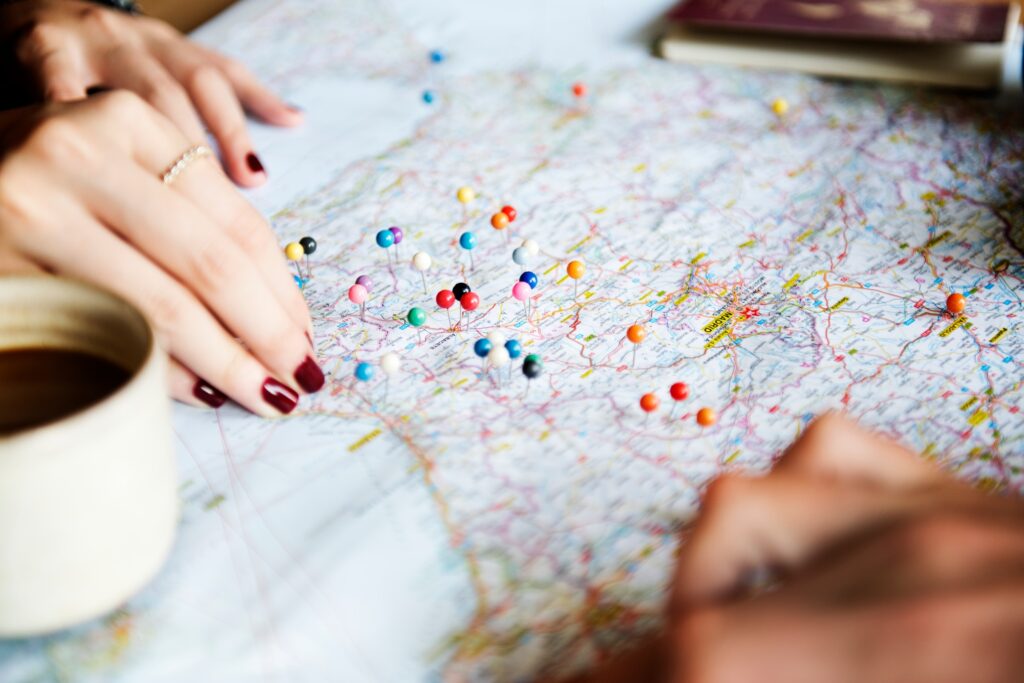 trip planning with map